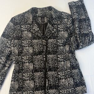Grace Elements Black and White Textured Blazer